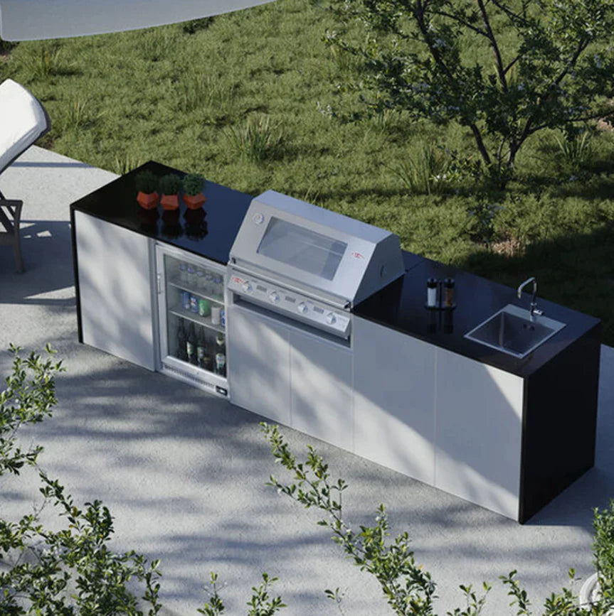 FrescoPro Boronia Outdoor Kitchen With 7000P 4 Burner BBQ - Dekton Top / ACP Doors - Nuovo Luxury