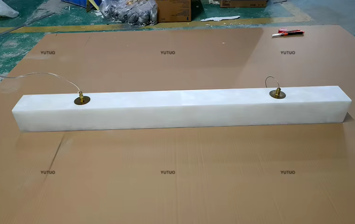 Meridian Linear Pendant Light – Alabaster-Effect Stone