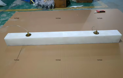 Meridian Linear Pendant Light – Alabaster-Effect Stone