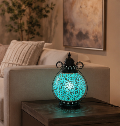 Tangier Petite Coloured Glass Table Lamp