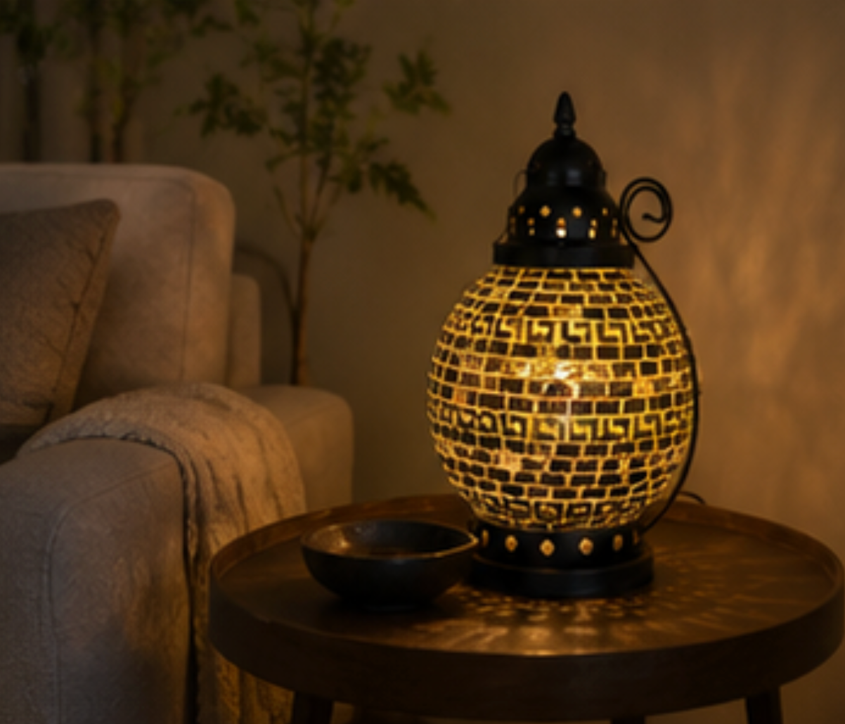 Tangier Petite Coloured Glass Table Lamp