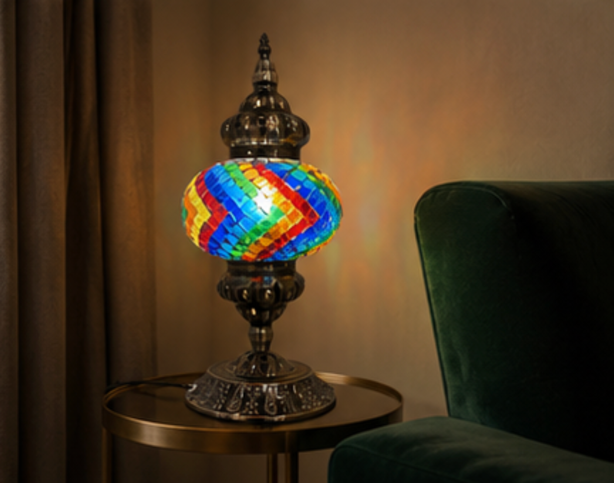 Tangier Petite Coloured Glass Table Lamp