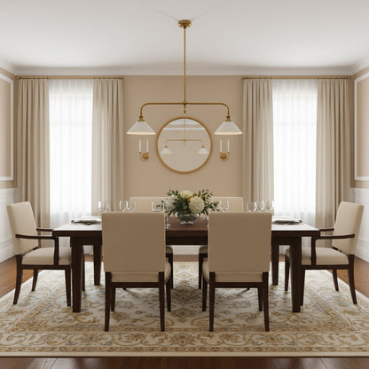 Hartwell pendant light with aluminium shades