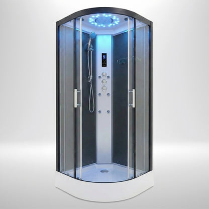 Platinum Shower Cabin 1000x1000mm - Black Frame / Clear Glass