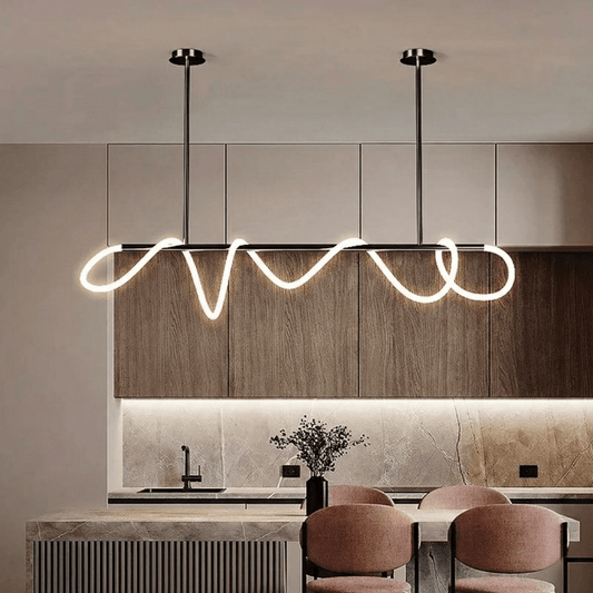 Aurelia Wave LED Linear Pendant Light – Modern Designer Chandelier - Nuovo Luxury - Lighting