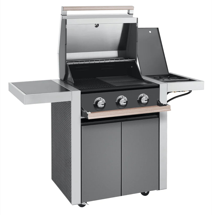 BeefEater 1500 Series - 4 Burner BBQ & Side Burner Trolley - Nuovo Luxury - Barbecue Grill