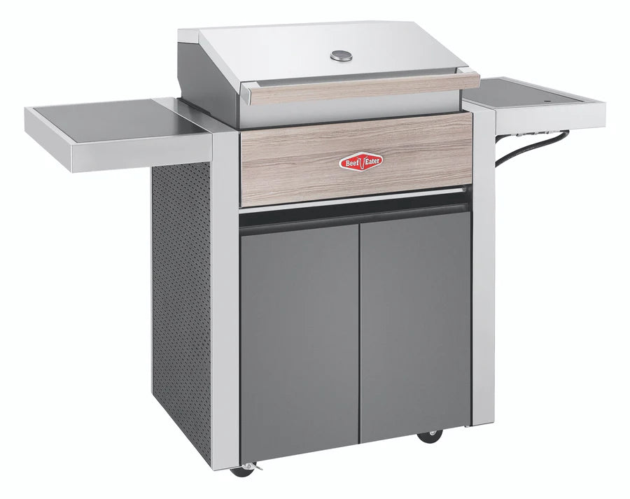 BeefEater 1500 Series - 4 Burner BBQ & Side Burner Trolley - Nuovo Luxury - Barbecue Grill