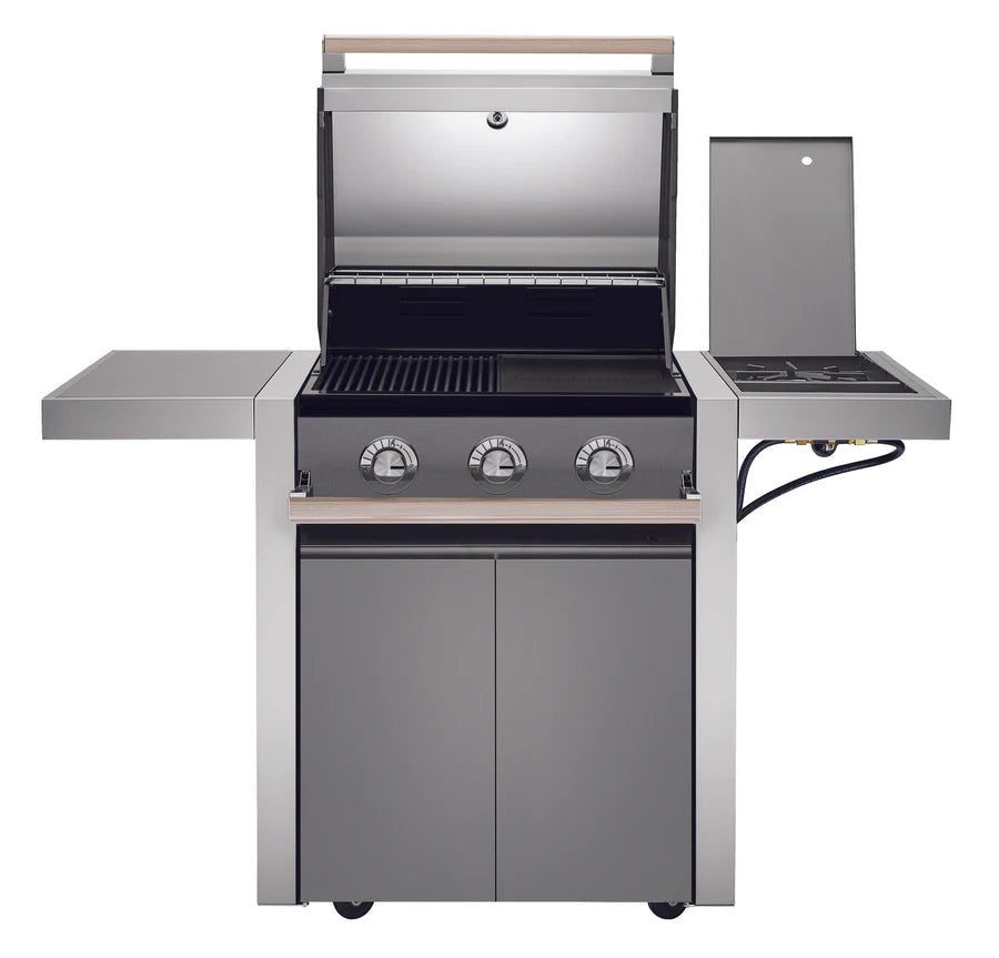 BeefEater 1500 Series - 4 Burner BBQ & Side Burner Trolley - Nuovo Luxury - Barbecue Grill