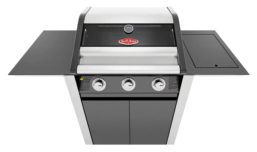 BeefEater 1600E Series - 3 Burner BBQ & Side Burner Trolley - Nuovo Luxury - Barbecue Grill
