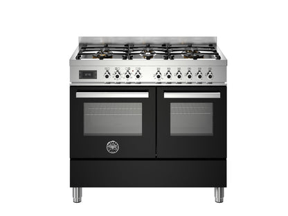 Bertazzoni Professional 100cm Range Cooker Twin Oven Dual Fuel Gloss Black - Nuovo Luxury - Range Cooker