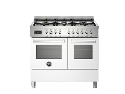 Bertazzoni Professional 100cm Range Cooker Twin Oven Dual Fuel Gloss White - Nuovo Luxury - Range Cooker