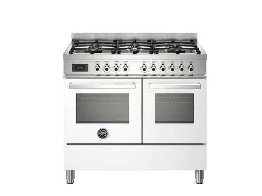 Bertazzoni Professional 100cm Range Cooker Twin Oven Dual Fuel Gloss White - Nuovo Luxury - Range Cooker