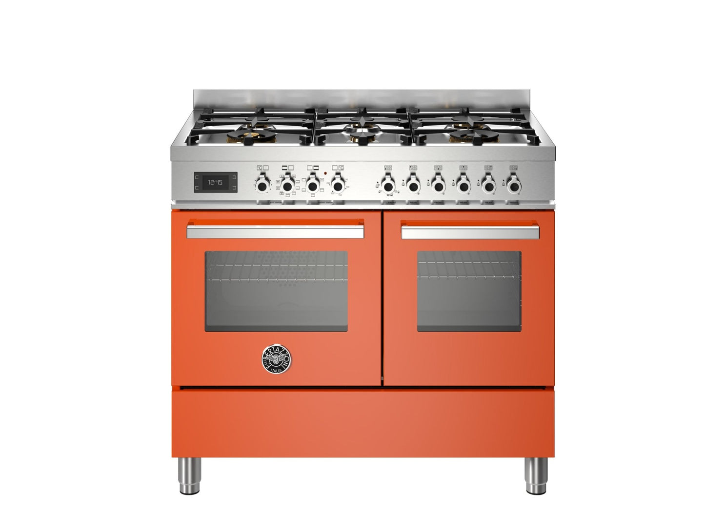 Bertazzoni Professional 100cm Range Cooker Twin Oven Dual Fuel Orange - Nuovo Luxury - Range Cooker