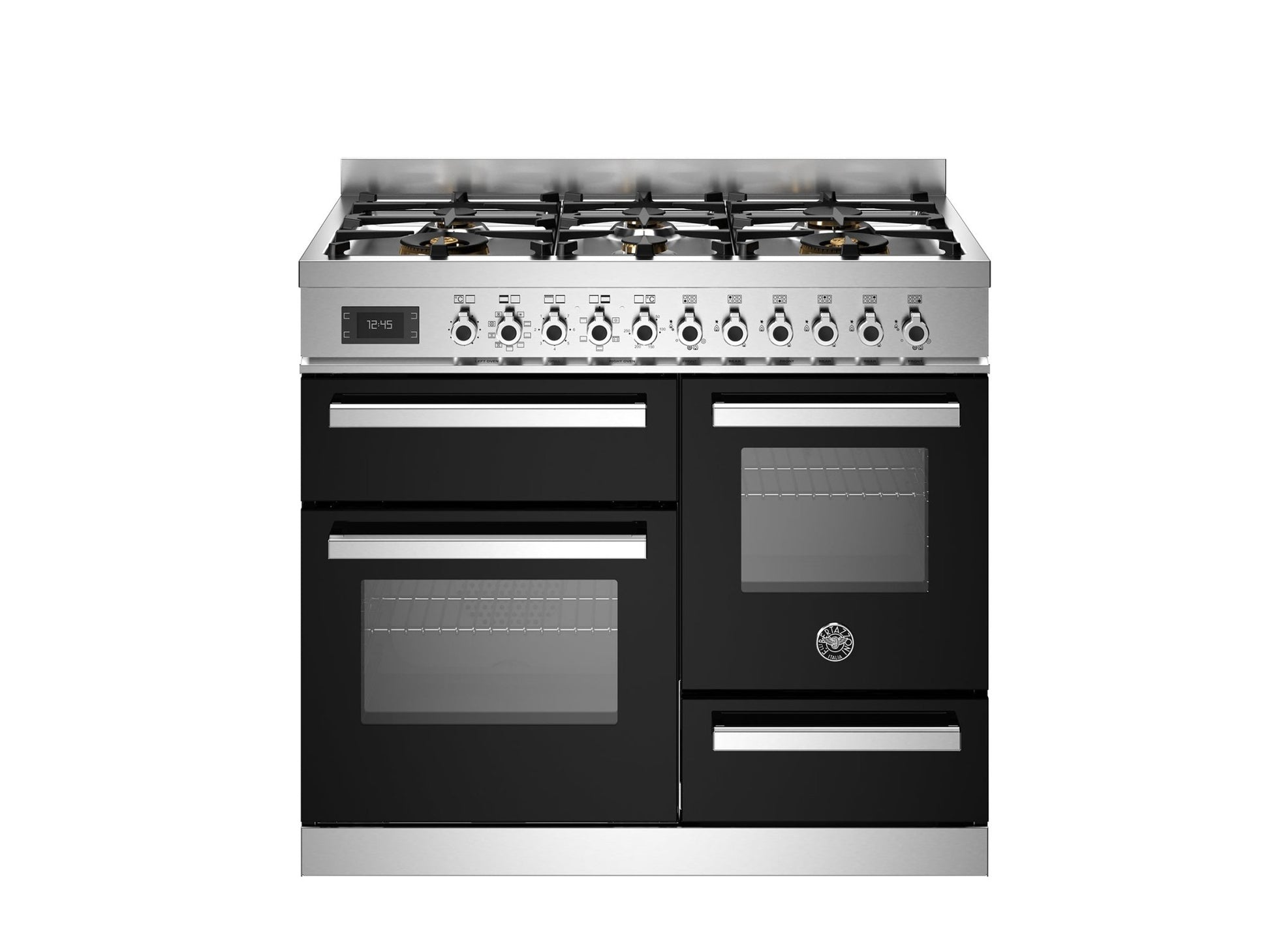 Bertazzoni Professional 100cm Range Cooker XG Oven Dual Fuel Black - Nuovo Luxury - Range Cooker