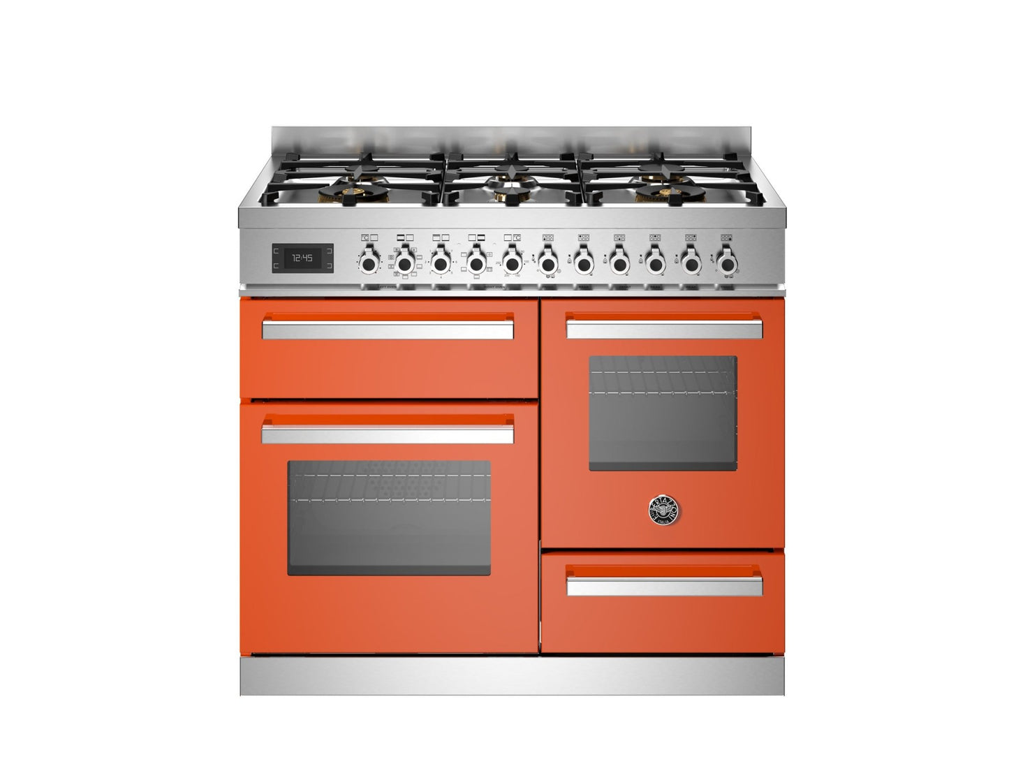 Bertazzoni Professional 100cm Range Cooker XG Oven Dual Fuel Orange - Nuovo Luxury - Range Cooker