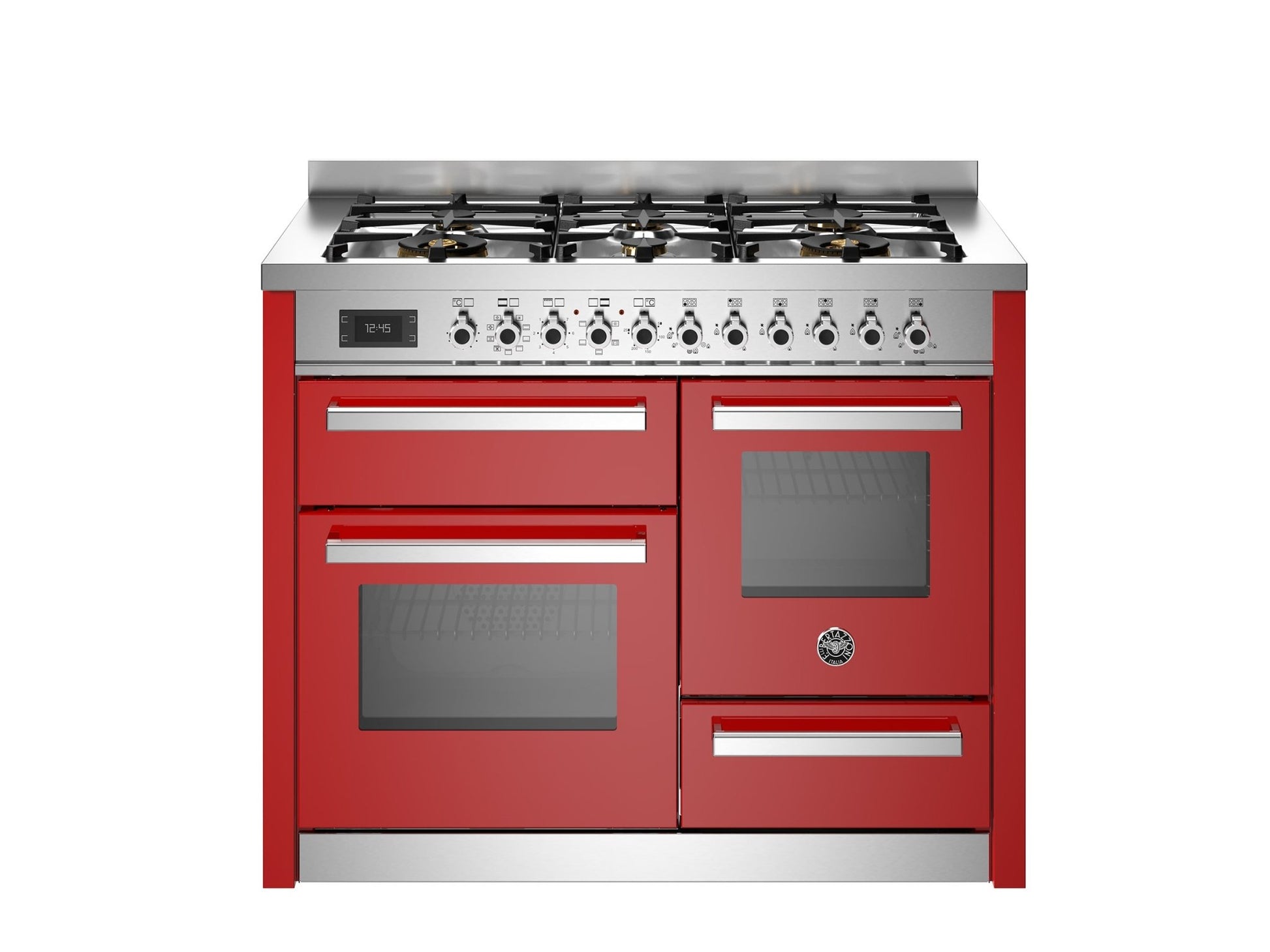 Bertazzoni Professional 110cm Range Cooker XG Oven Dual Fuel Gloss Red - Nuovo Luxury - Range Cooker