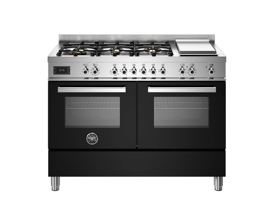 Bertazzoni Professional 120cm Range Cooker Twin Dual Fuel Black - Nuovo Luxury - Range Cooker