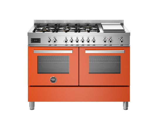 Bertazzoni Professional 120cm Range Cooker Twin Dual Fuel Orange - Nuovo Luxury - Range Cooker