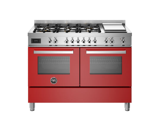 Bertazzoni Professional 120cm Range Cooker Twin Dual Fuel Red - Nuovo Luxury - Range Cooker