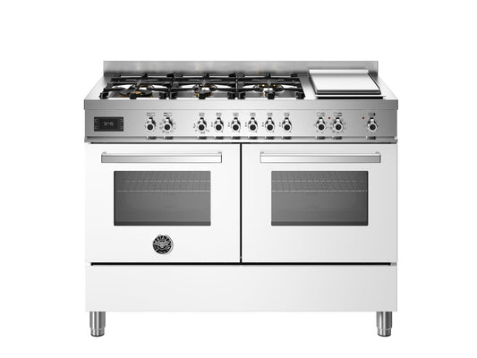 Bertazzoni Professional 120cm Range Cooker Twin Dual Fuel White - Nuovo Luxury - Range Cooker