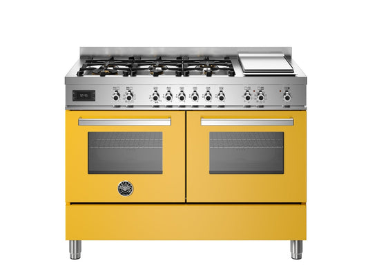 Bertazzoni Professional 120cm Range Cooker Twin Dual Fuel Yellow - Nuovo Luxury - Range Cooker