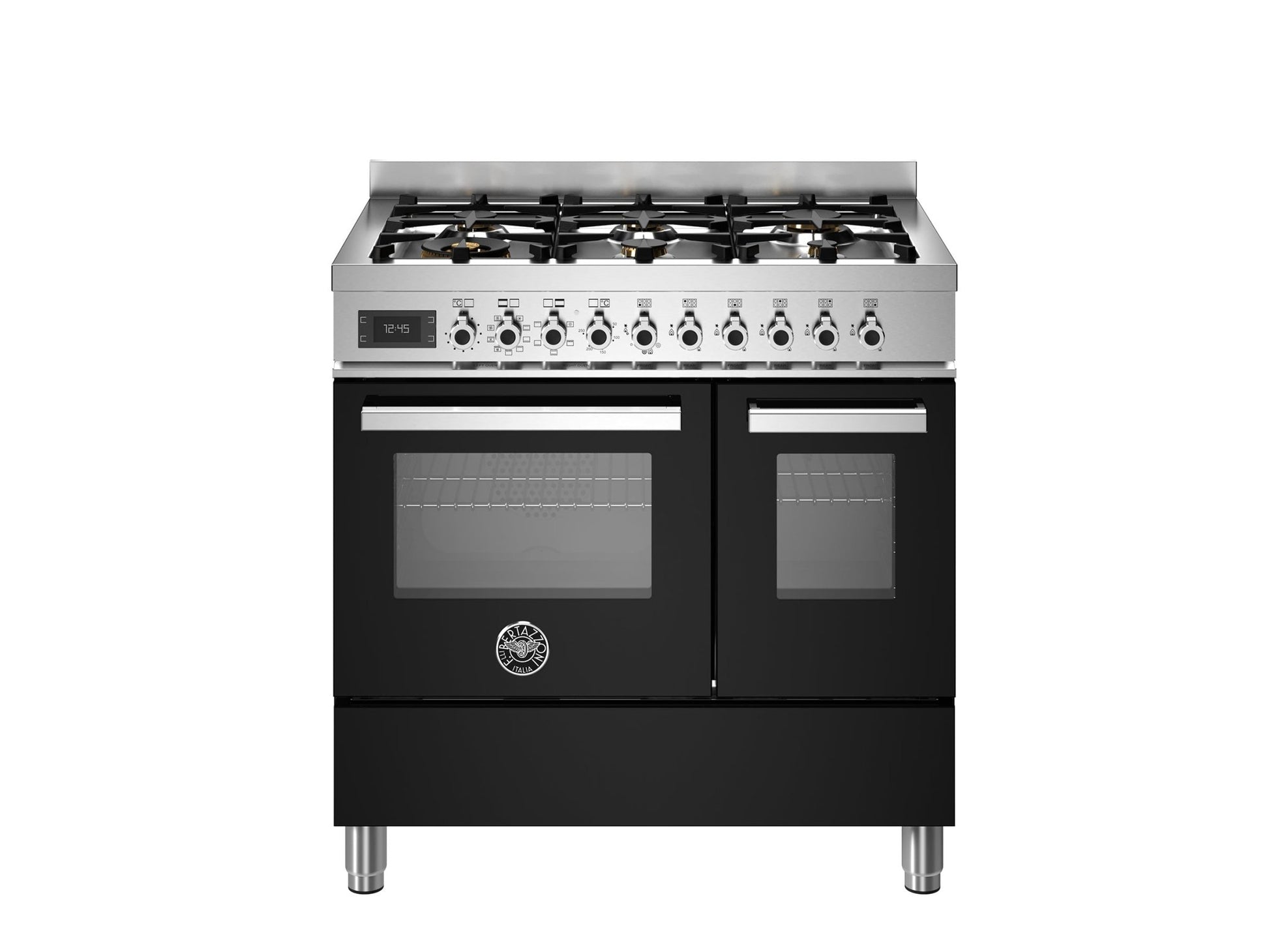 Bertazzoni Professional 90cm Range Cooker Twin Oven Dual Fuel Black - Nuovo Luxury - Range Cooker