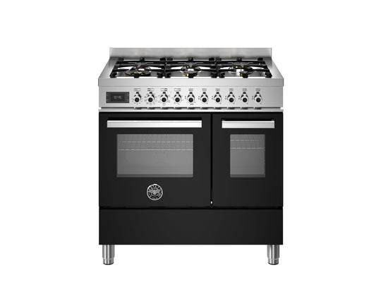 Bertazzoni Professional 90cm Range Cooker Twin Oven Dual Fuel Black - Nuovo Luxury - Range Cooker
