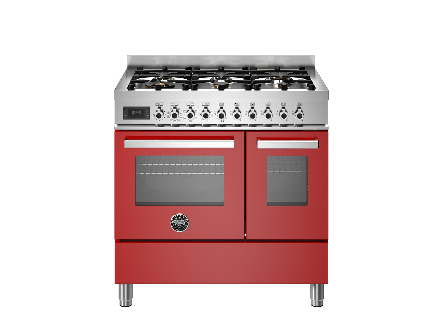 Bertazzoni Professional 90cm Range Cooker Twin Oven Dual Fuel Red - Nuovo Luxury - Range Cooker