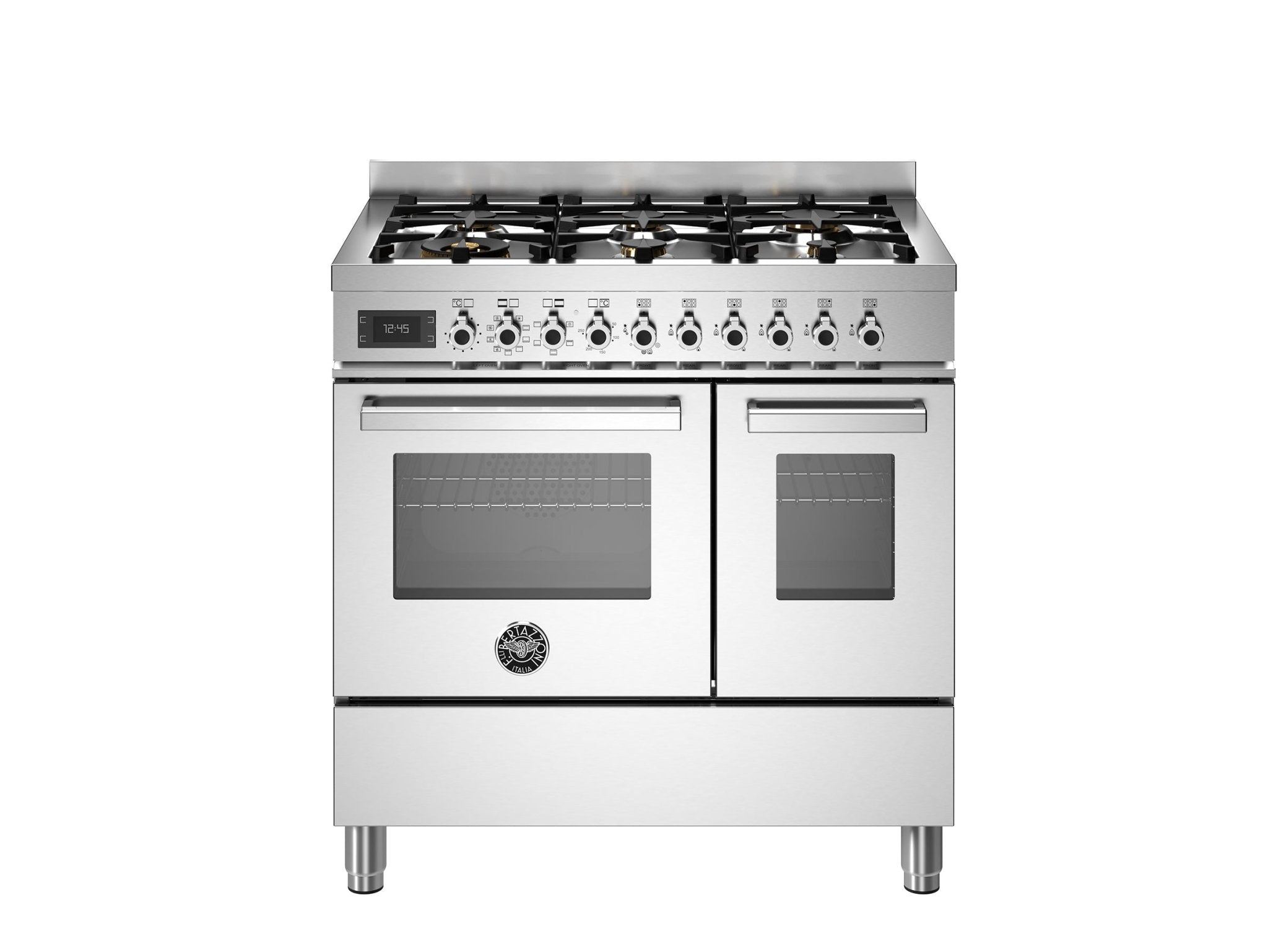 Bertazzoni Professional 90cm Range Cooker Twin Oven Dual Fuel Stainless Steel - Nuovo Luxury - Range Cooker