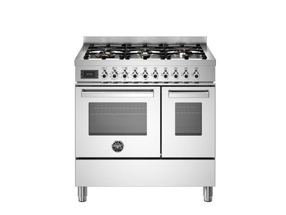 Bertazzoni Professional 90cm Range Cooker Twin Oven Dual Fuel Stainless Steel - Nuovo Luxury - Range Cooker