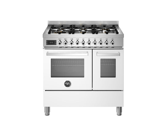 Bertazzoni Professional 90cm Range Cooker Twin Oven Dual Fuel White - Nuovo Luxury - Range Cooker