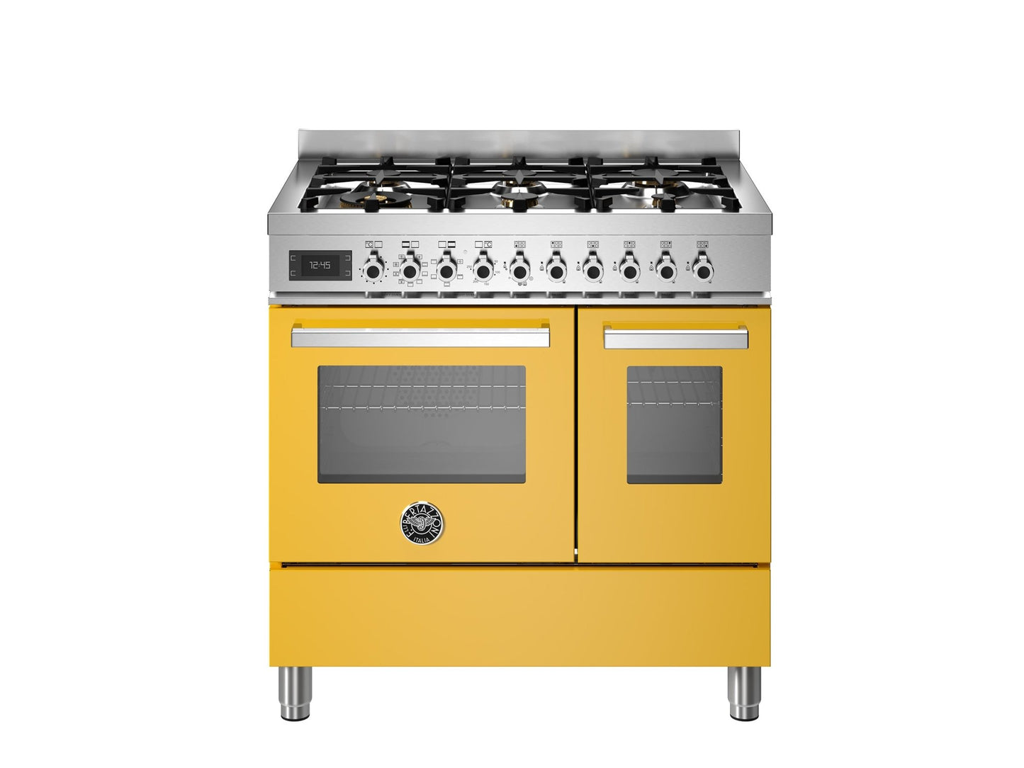 Bertazzoni Professional 90cm Range Cooker Twin Oven Dual Fuel Yellow - Nuovo Luxury - Range Cooker