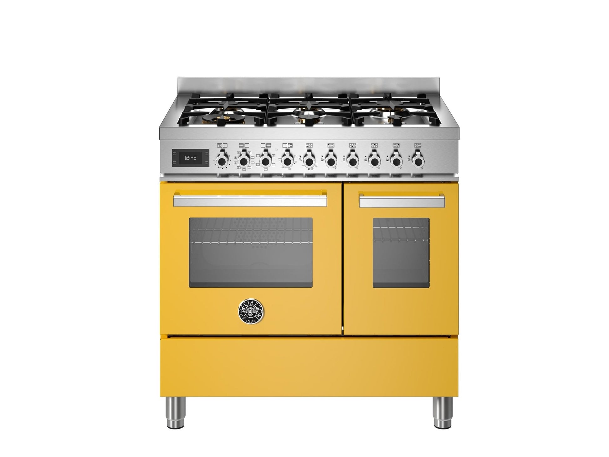 Bertazzoni Professional 90cm Range Cooker Twin Oven Dual Fuel Yellow - Nuovo Luxury - Range Cooker