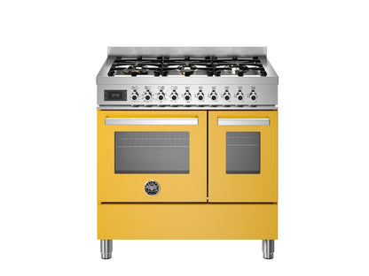 Bertazzoni Professional 90cm Range Cooker Twin Oven Dual Fuel Yellow - Nuovo Luxury - Range Cooker