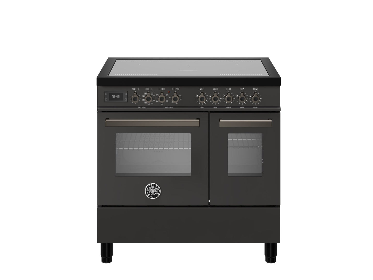 Bertazzoni Professional 90cm Range Cooker Twin Oven Electric Induction Carbonio - Nuovo Luxury - Range Cooker