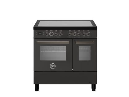 Bertazzoni Professional 90cm Range Cooker Twin Oven Electric Induction Carbonio - Nuovo Luxury - Range Cooker
