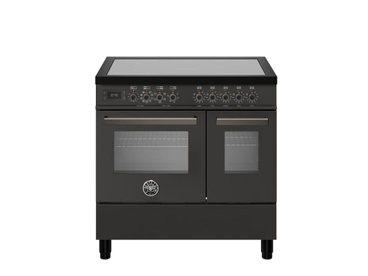 Bertazzoni Professional 90cm Range Cooker Twin Oven Electric Induction Carbonio - Nuovo Luxury - Range Cooker