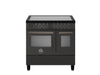 Bertazzoni Professional 90cm Range Cooker Twin Oven Electric Induction Carbonio - Nuovo Luxury - Range Cooker