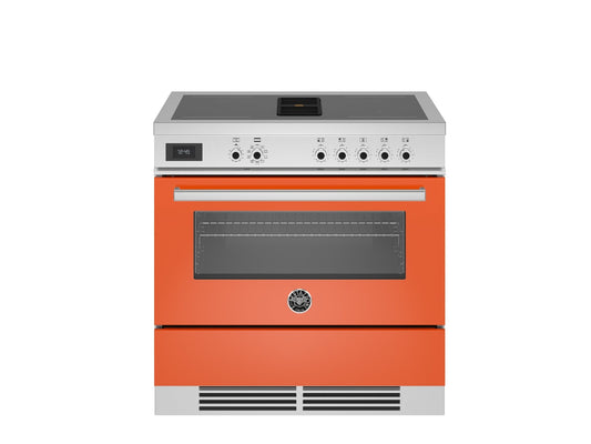 Bertazzoni Professional 90cm Range Vented Induction Orange - Nuovo Luxury - Induction Range Cooker
