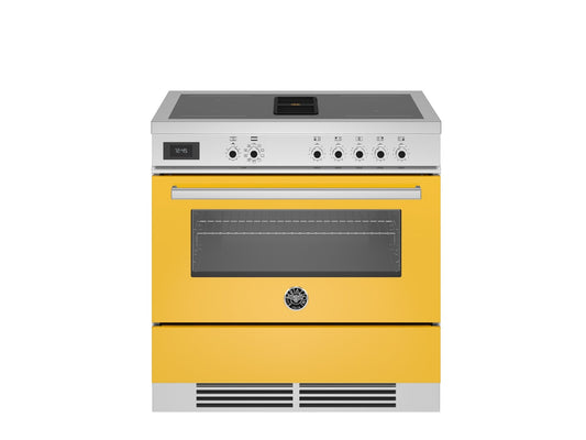 Bertazzoni Professional 90cm Range Vented Induction Yellow - Nuovo Luxury - Induction Range Cooker