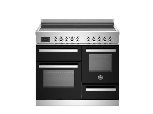 Bertazzoni Professional Series 100cm Range Cooker XG Oven Induction Gloss Black - Nuovo Luxury - Induction Range Cooker
