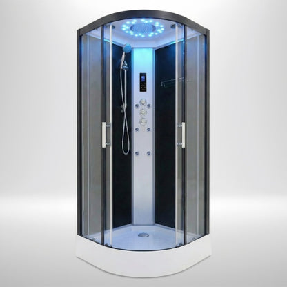 Platinum Shower Cabin 1000x1000mm - Black Frame / Clear Glass