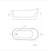 Cannes Freestanding Bathtub 1700 x 780 - Nuovo Luxury - Freestanding Bathtub