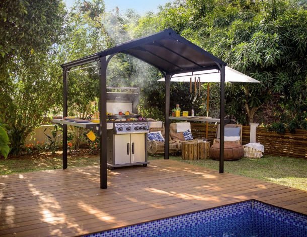 Canopia by Palram Austin 6ft x 8ft Outdoor BBQ Gazebo - Nuovo Luxury - Canopies & Gazebos