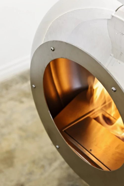 Cocoon Vellum Smokeless Bioethanol Fire Polished Steel - Nuovo Luxury - Cocoon Fireplace