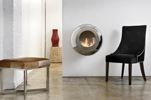 Cocoon Vellum Smokeless Bioethanol Fire Polished Steel - Nuovo Luxury - Cocoon Fireplace
