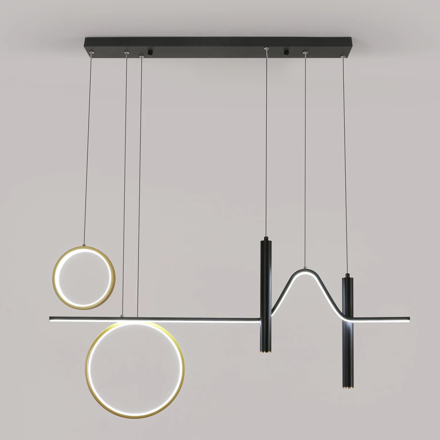 Contempo Wave & Ring LED Pendant Light – Luxury Dimmable Design - Nuovo Luxury - 