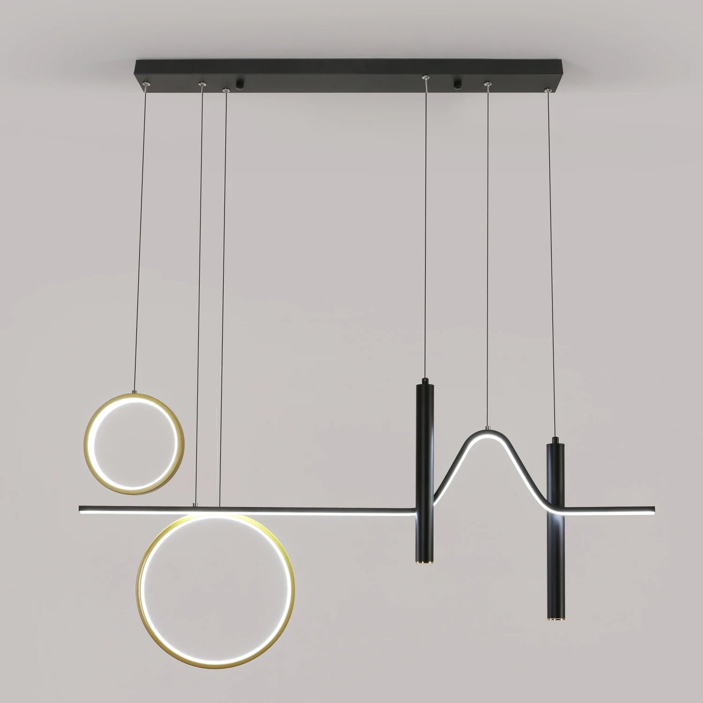 Contempo Wave & Ring LED Pendant Light – Luxury Dimmable Design - Nuovo Luxury - 