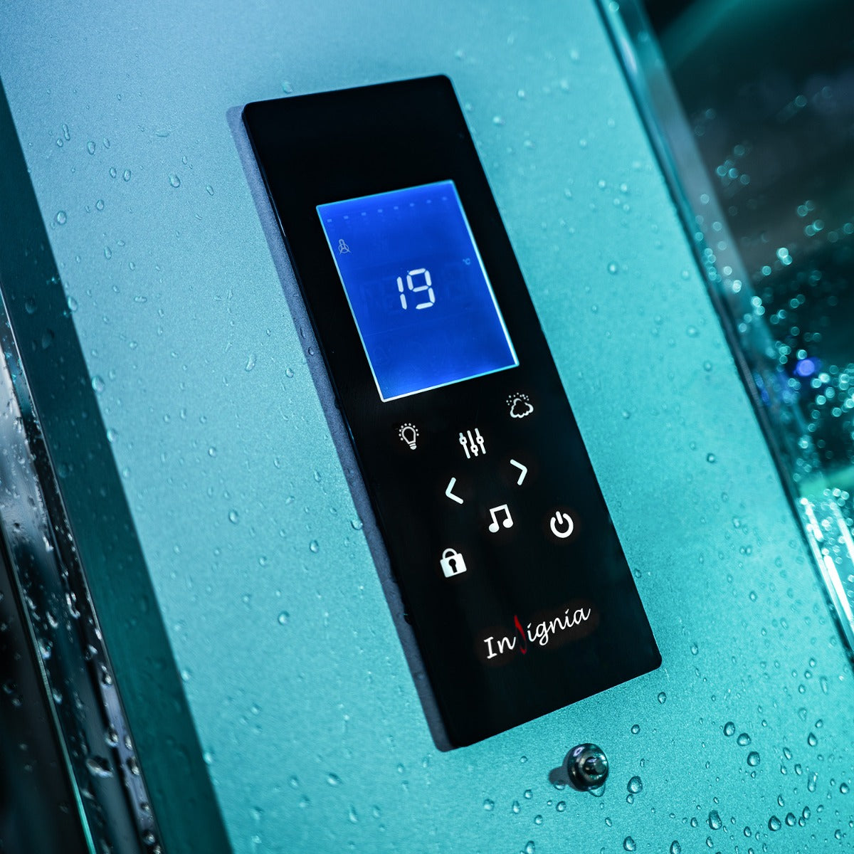 Touchscreen control panel with FM radio and Bluetooth