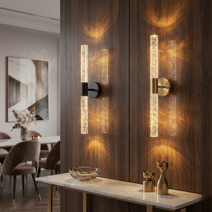 Crystal Rod LED Wall Sconce – Nordic Style - Nuovo Luxury - 